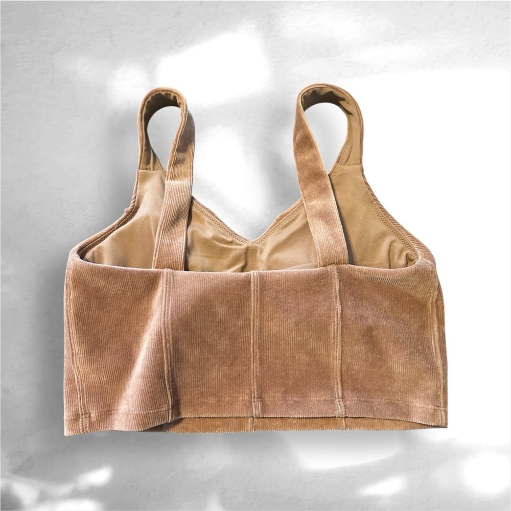 Offline by Aerie Corduroy Brown Sports Bra Size M - Picture 2 of 5